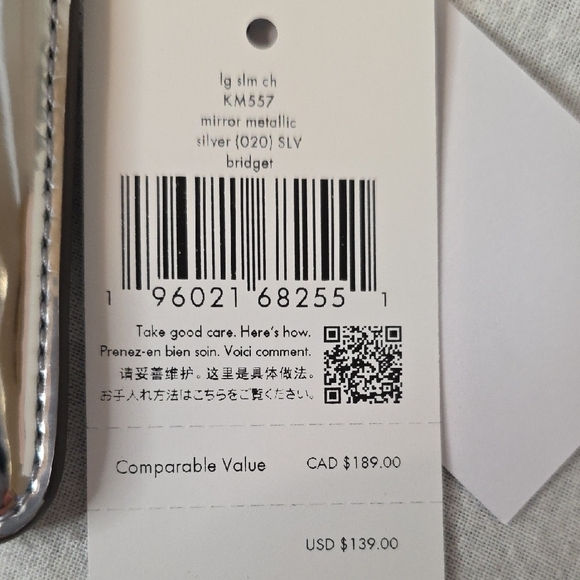 Kate Spade Bridget Mirror Metallic Large Slim Card Holder - Picture 7 of 7